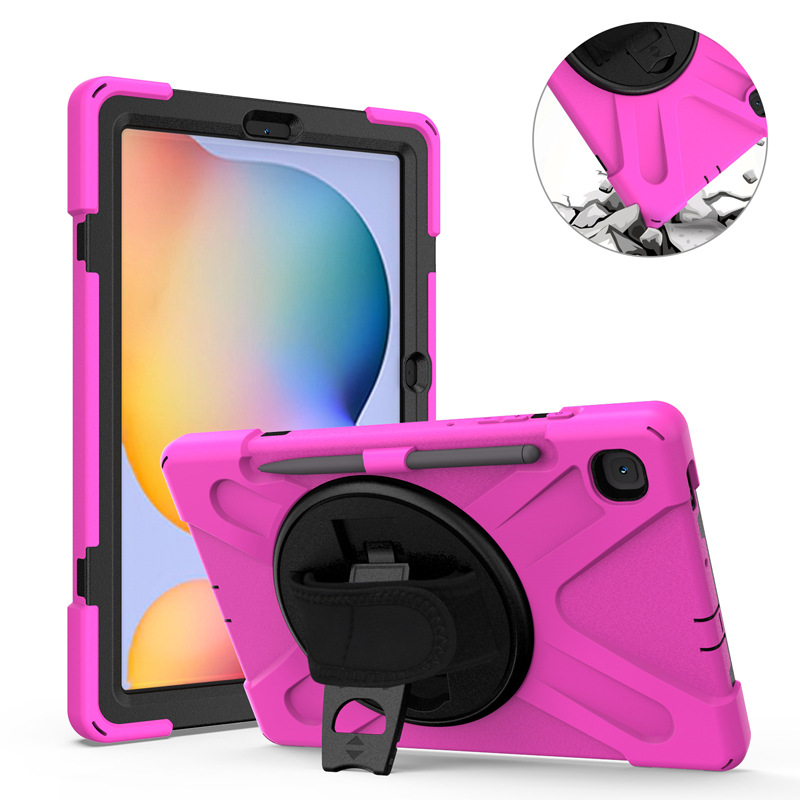 Case Samsung Galaxy Tab S6 Lite / Pre-Order * X-Shape PC + TPU พร้อมสายคล้องมือ [ขาตั้งแบบหมุน 360 องศา] *