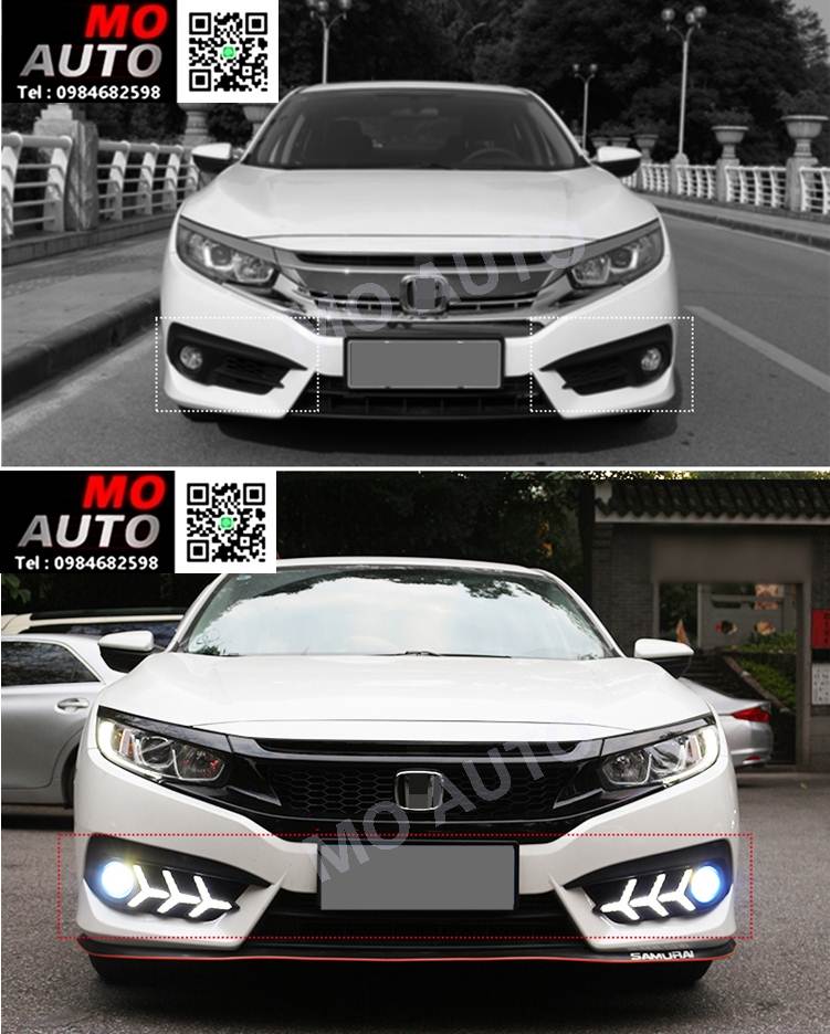 ไฟ Daylight CIVIC FC ทรง Lambo Style