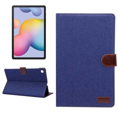 Case Samsung Galaxy Tab S6 Lite / Pre-Order * เคสซองหนังพลิกยีนส์แนวนอน & Sleep / Wake-up ฟังก์ชั่น และช่องเสียบการ์ดและกระเป๋าสตางค์ *