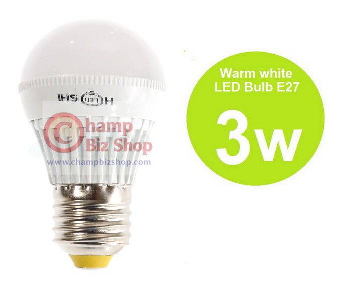 หลอดไฟ LED HOSHI E27 3W (WW) แสงสีเหลือง