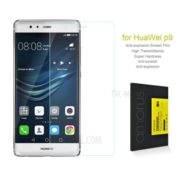 กระจกนิรภัย Huawei P9 / Pre-order * AMORUS โปร่งใส HD และสัมผัสความไวสูง *