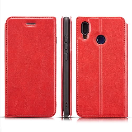 Case Huawei Y6 2019 / Pre-order * ย้อนยุคง่าย Ultrathin ซองหนังแม่เหล็กกับผู้ถือบัตรและสล็อต *