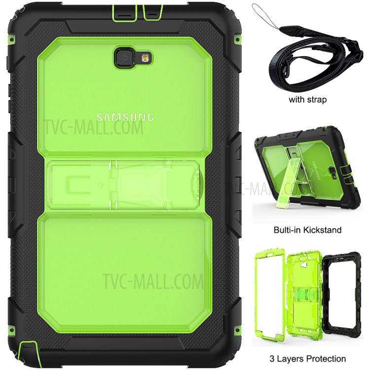 Case Samsung Galaxy Tab A 10.1 (2016) / Pre-order * Heavy Duty เคสซิลิโคน Combo ขาตั้งถอดสายคล้องคอได้ *