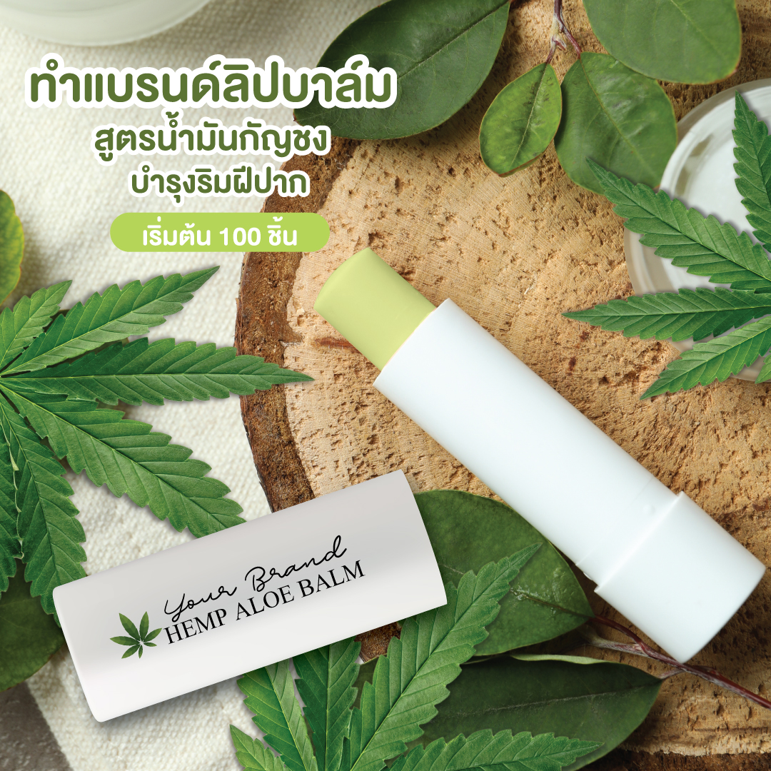 ลิปบาล์มกัญชงว่านหางจระเข้ Hemp Seed Extract Lip Balm