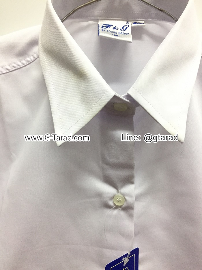 Fokus No. 3113 เสื้อ นศ.ญ. แบบอาชีวฯ ปวช.,ปวส. คิ้วคู่