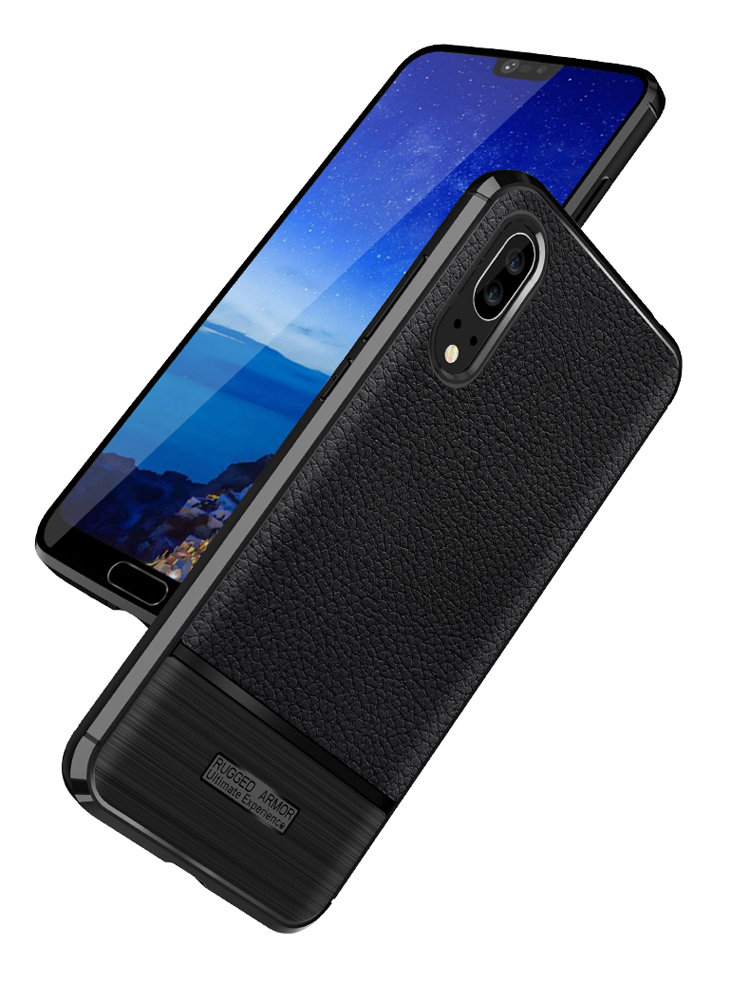 Case Huawei P20 / Pre-order * เคสผิวลิ้นจี่ + เนื้อและแปรง TPU *