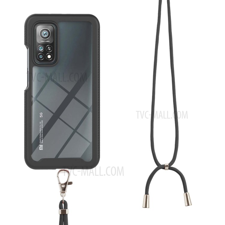Case Xiaomi Mi 10T Pro 5G / Pre-order * Hybrid Case PC + กรอบ TPU ครอบคลุมเต็มรูปแบบฝาครอบโทรศัพท์พร้อมเชือกเส้นเล็ก *