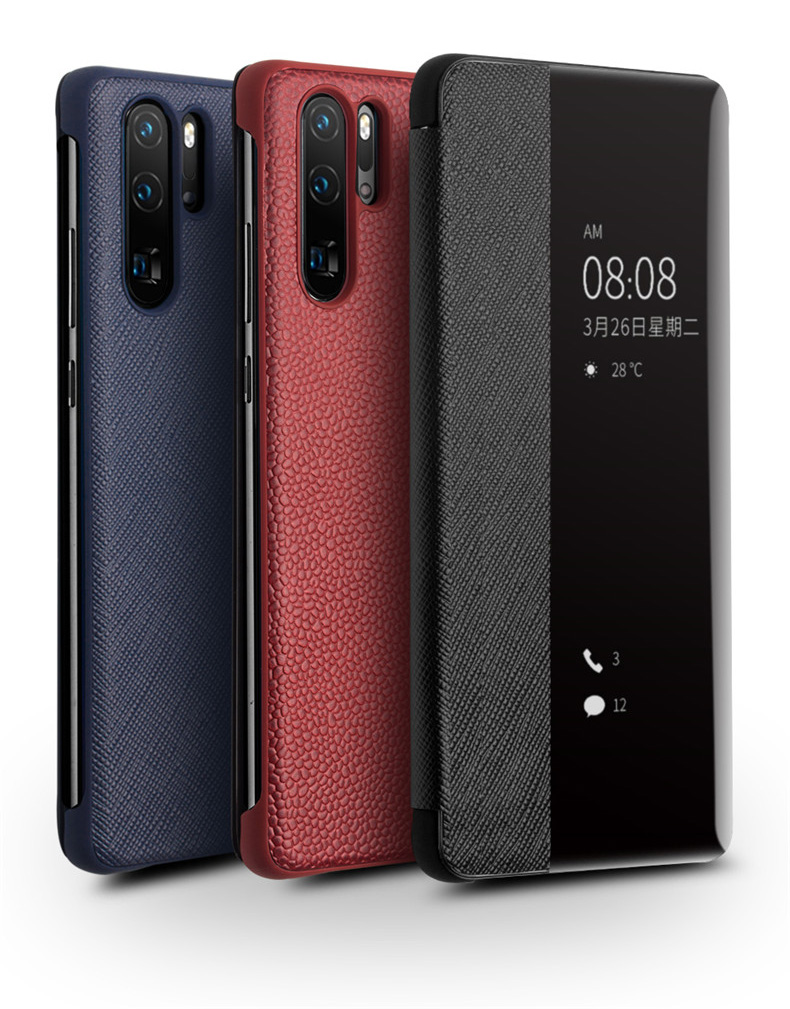 Case Huawei P30 Pro / Pre-Order * QIALINO หนังวัวชั้นบนสุดของแท้ รองรับฟังก์ชั่นปลุก / นอนหลับอัจฉริยะ *