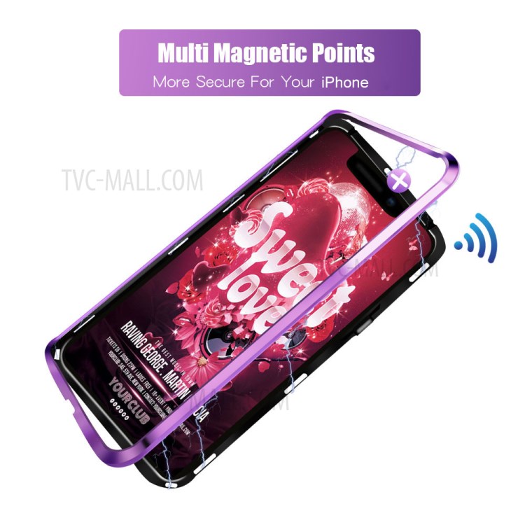 Case iPhone X, iPhone XS / Pre-Order * กรอบโลหะ + 9H 2.5D กระจกนิรภัยปกหลัง *