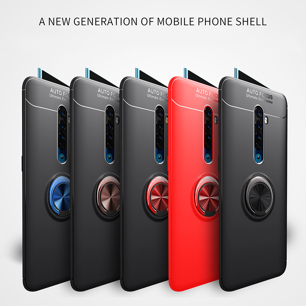 Case OPPO Reno 2 / พรีออเดอร์ * เคสTPU ปกหลัง + แหวนนิ้ว +ขาตั้ง หมุนได้ 360 องศา *