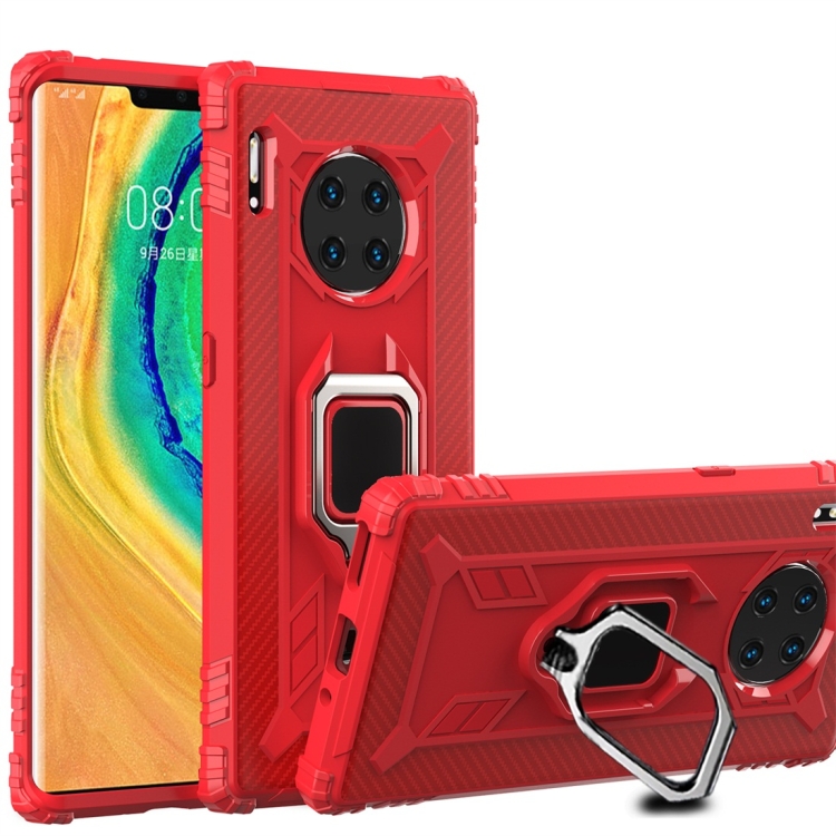 Case Huawei Mate 30 Pro / Pre-order * เคส TPU กันกระแทกแหวนนิ้วขา ทำจากวัสดุ TPU พร้อมเนื้อคาร์บอนไฟเบอร์ *
