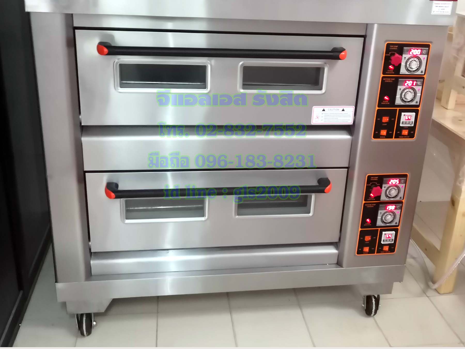 เตาอบขนมแก๊สควบคุมด้วยไฟฟ้า4ถาดใหญ่