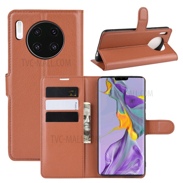 Case Huawei Mate 30 / Pre-order * เคสผิวลิ้นจี่หนังกระเป๋าสตางค์ สไตล์กระเป๋า: 3 ช่องเสียบการ์ด + กระเป๋าเงินสด 1 ช่อง *