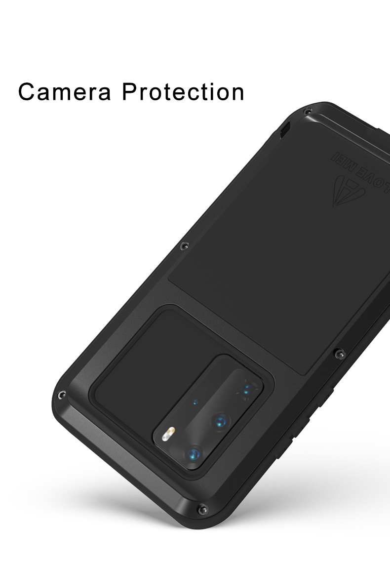 Case Huawei P40 Pro / Pre-order * LOVE MEI เคสซิลิโคนกันกระแทก + โลหะ คุณภาพสูงนี้มีฟังก์ชั่นกันน้ำกันกระแทกและกันฝุ่น *