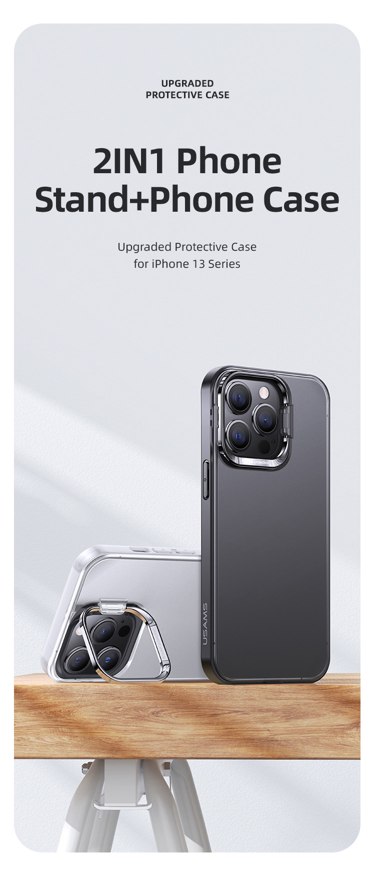 Case iPhone 13 Pro # Pre-Order * เคส Anti-fall อะครีลิคใส + เคสโทรศัพท์กรอบ TPU ฝาครอบป้องกัน *