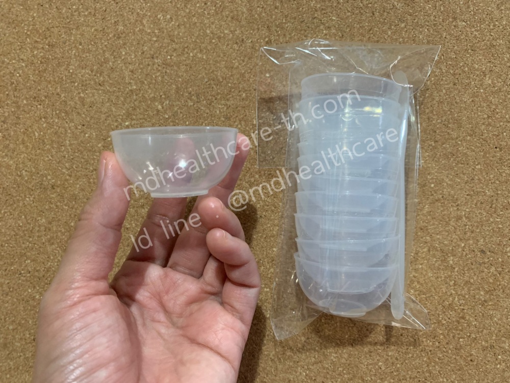 (10ใบ)ถ้วยพลาสติกจิ๋ว ขนาด 5*2.5cm. พลาสติกPPหนาเกรดA แถมไม้พาย 1อัน