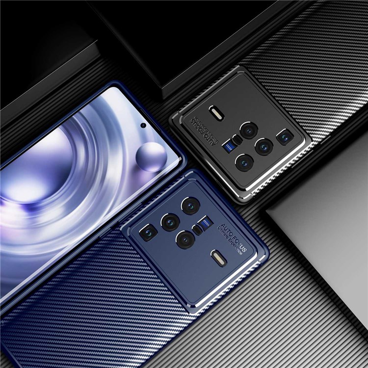 Case Vivo X80 Pro # Pre-orde * เคส Soft TPU คาร์บอนไฟเบอร์พื้นผิว Drop-proof ฝาหลังแบบบางกันกระแทก *