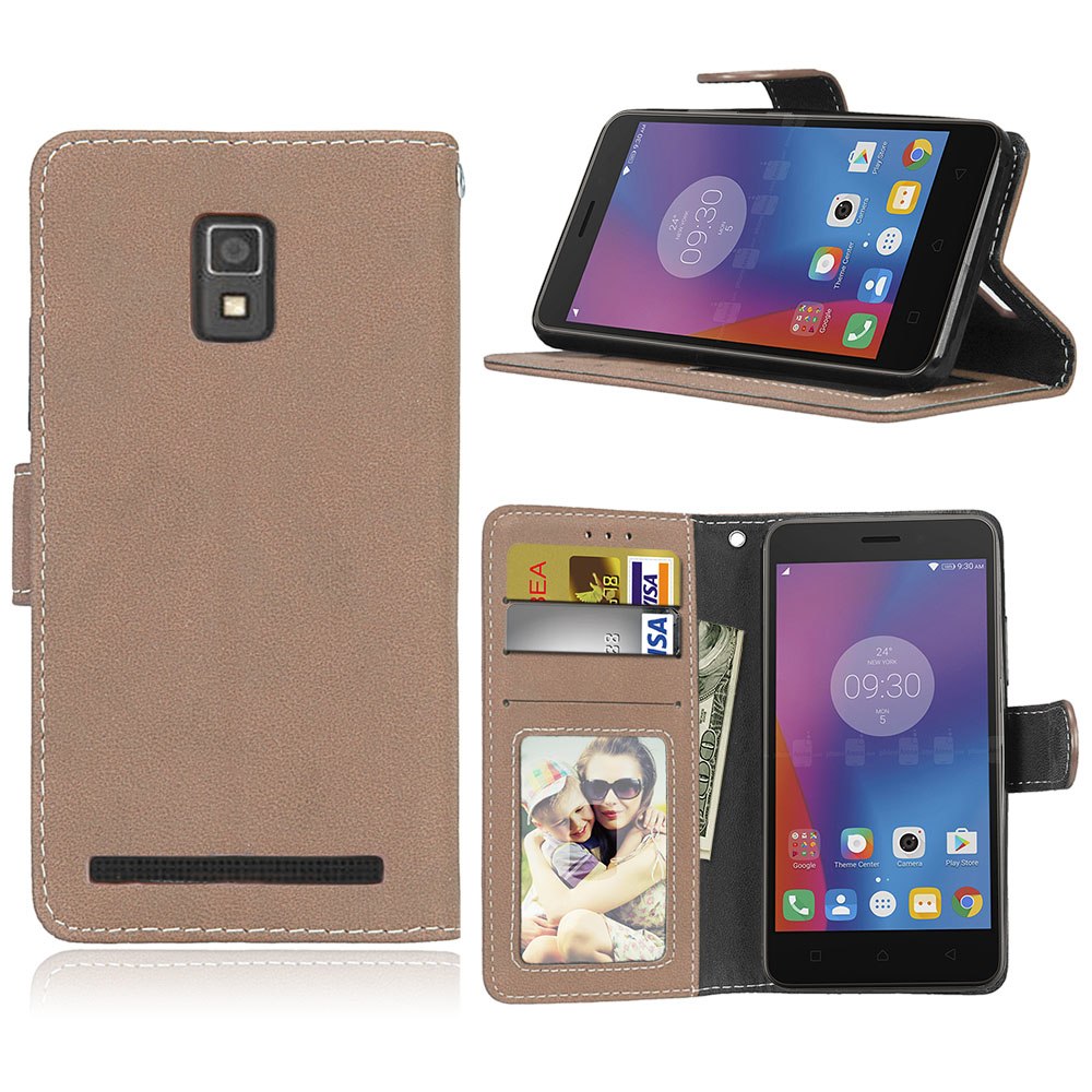 Case Lenovo A6600 / Pre-order * หรูหรา Retro ยืนถือกระเป๋าสตางค์หนัง PU ปกหนัง *
