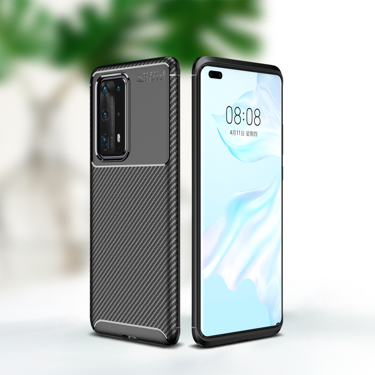 Case Huawei P40 Pro+ / Pre-order * เคสกระแทกคาร์บอนไฟเบอร์ TPU ปกหลัง *
