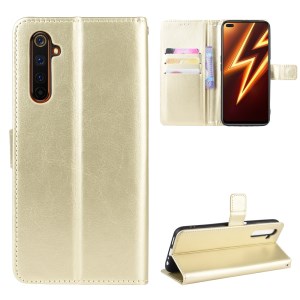 Case Realme 6 Pro / Pre-Order * เคสCrazy Horse สไตล์หนัง PU Wallet สไตล์กระเป๋า: 3 ช่องเสียบการ์ด + กระเป๋าเงินสด 1 ช่อง *