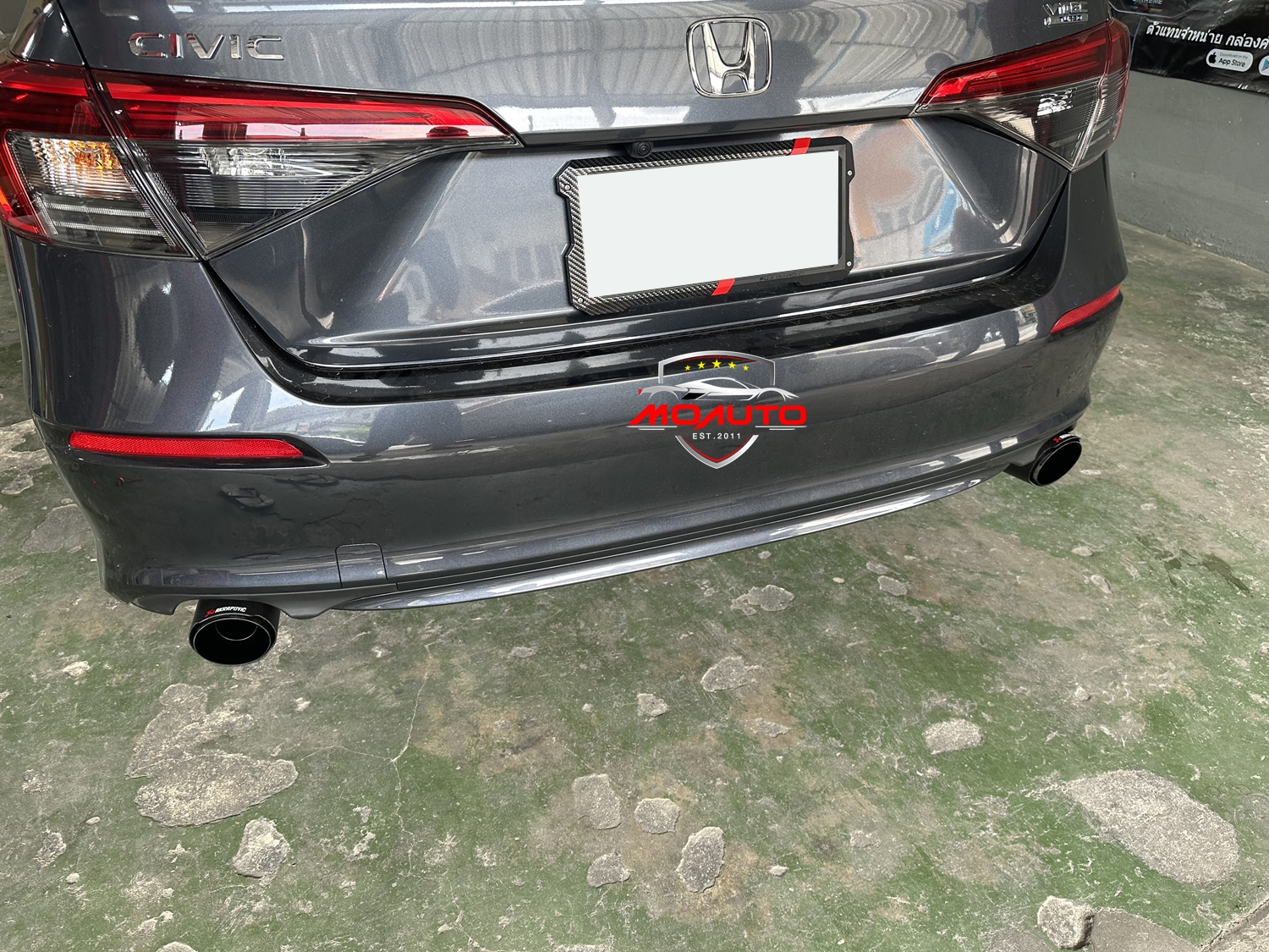 ปลายท่อพร้อมคิ้วปลายท่อกันชนท้าย สำหรับ CIVIC FE รุ่น EL และ EL+