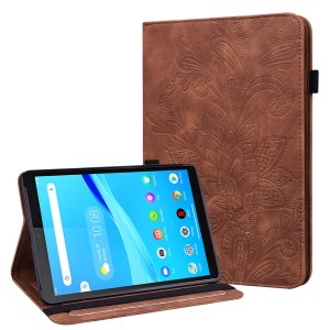 Case Lenovo Tab M10 FHD Plus # Pre-Order * เคสกระเป๋าสตางค์หนังขาตั้งแท็บเล็ตที่มีการพิมพ์ลายดอกไม้ *