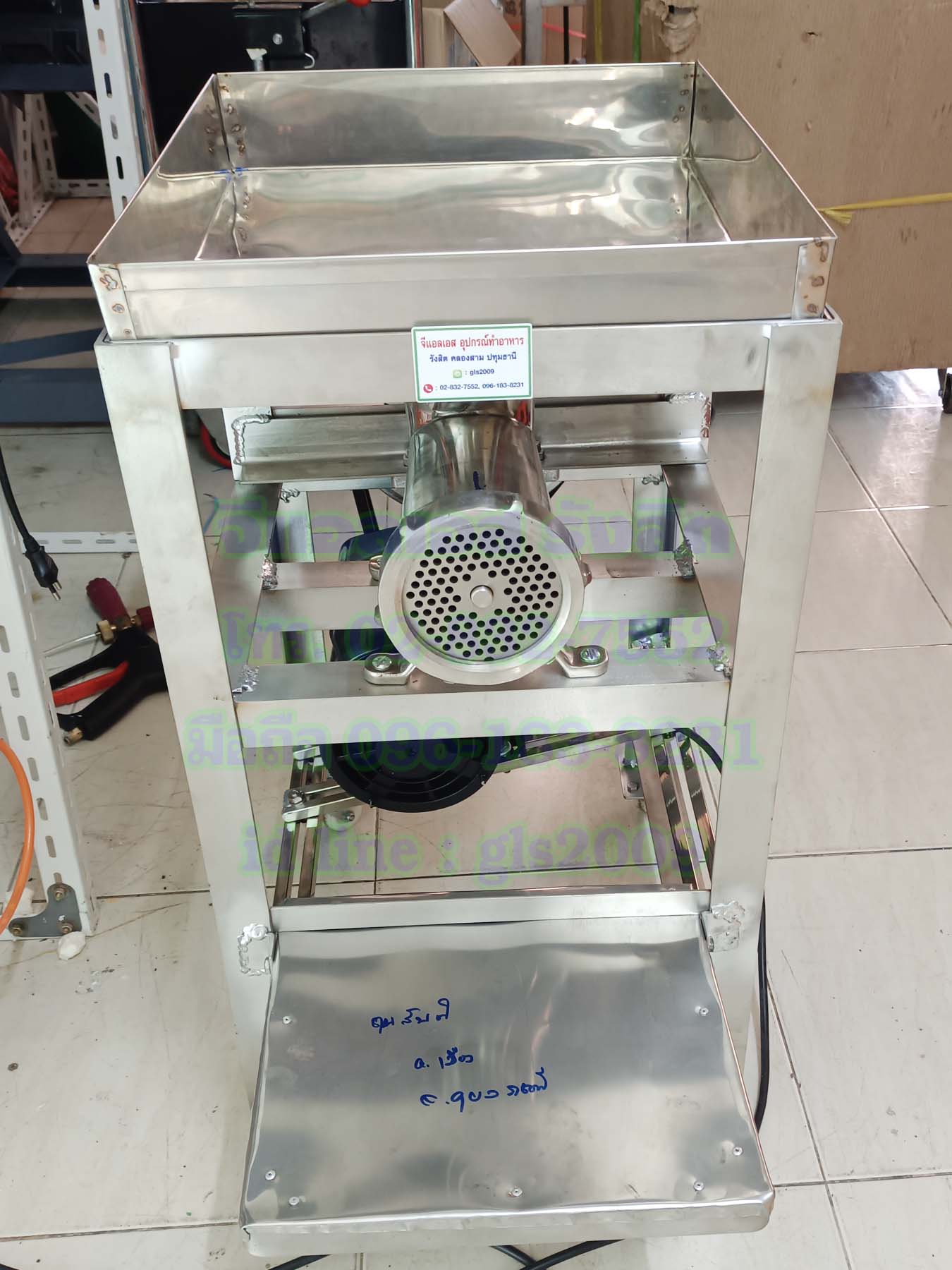 เครื่องบดหมูสแตนเลสเบอร์32 โครงสแตนเลสฉาก