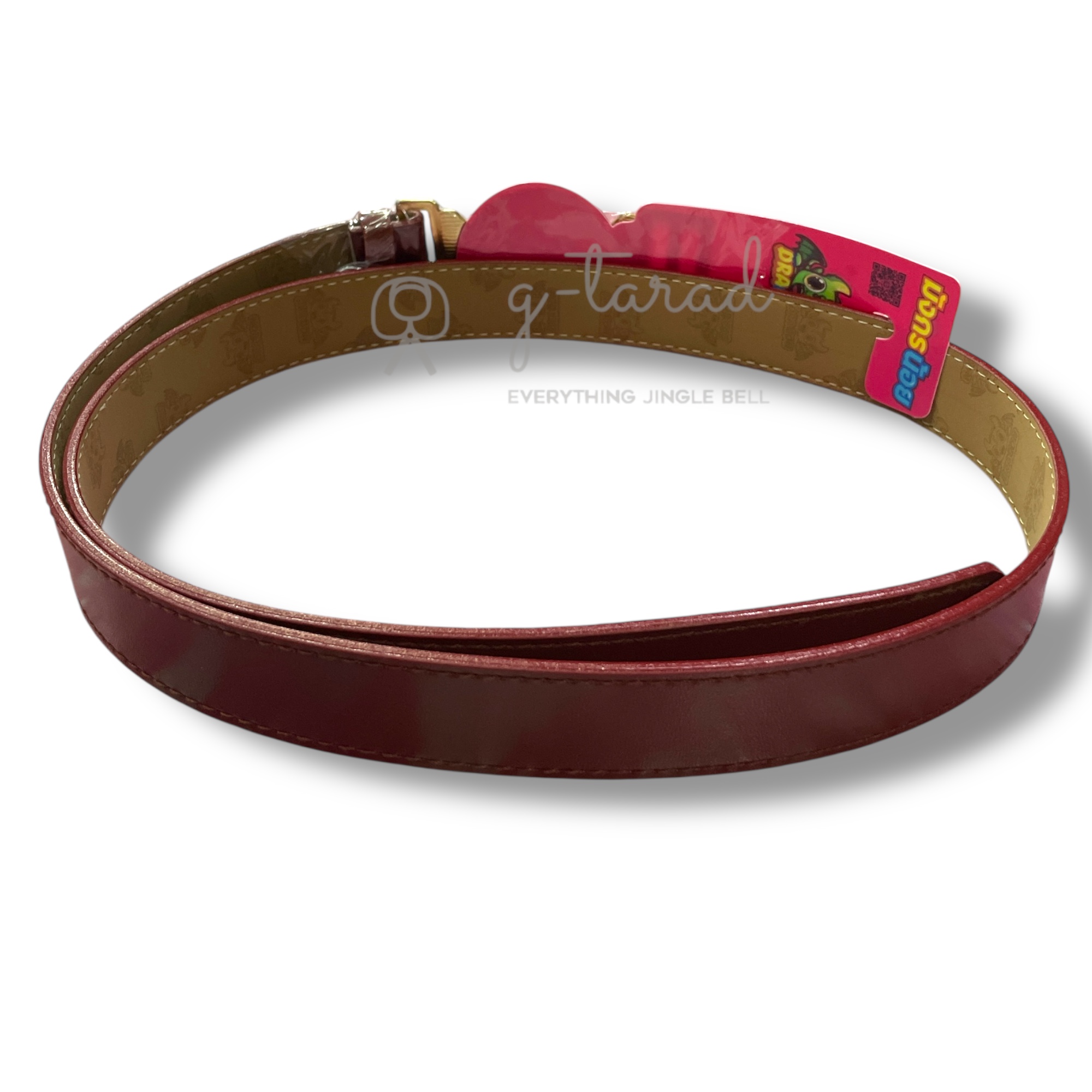 เข็มขัดนักเรียน/ลูกเสือ หัวเสือ เส้นกลาง ประถมปลาย ป.4-5-6 (ยาว 38-44 นิ้ว)