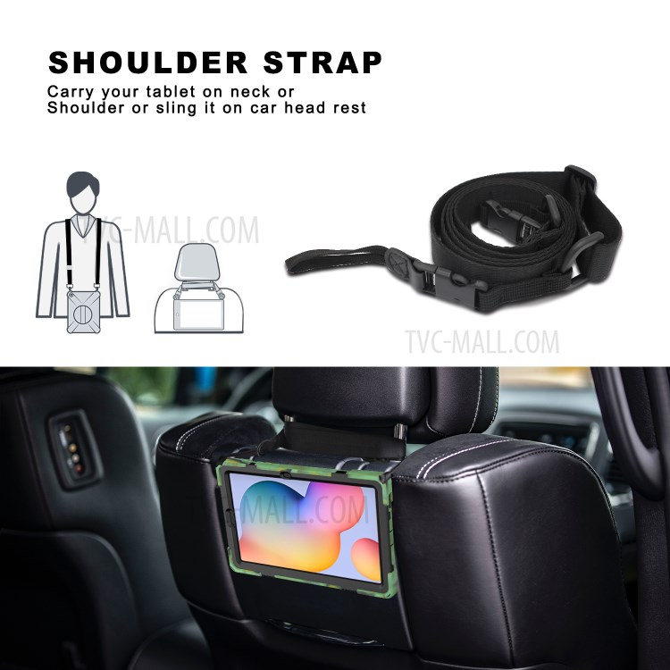 Case Samsung Galaxy Tab S6 Lite / Pre-Order * [X-Shape] PC + TPU ปกและสายคล้องไหล่หมุนได้ 360 องศา *