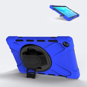 Case Huawei MediaPad M5 Pro / Pre-Order * เคสขาตั้งแบบหมุนได้ 360 องศา PC + เคสซิลิโคน Combo พร้อมสายคล้องมือ *