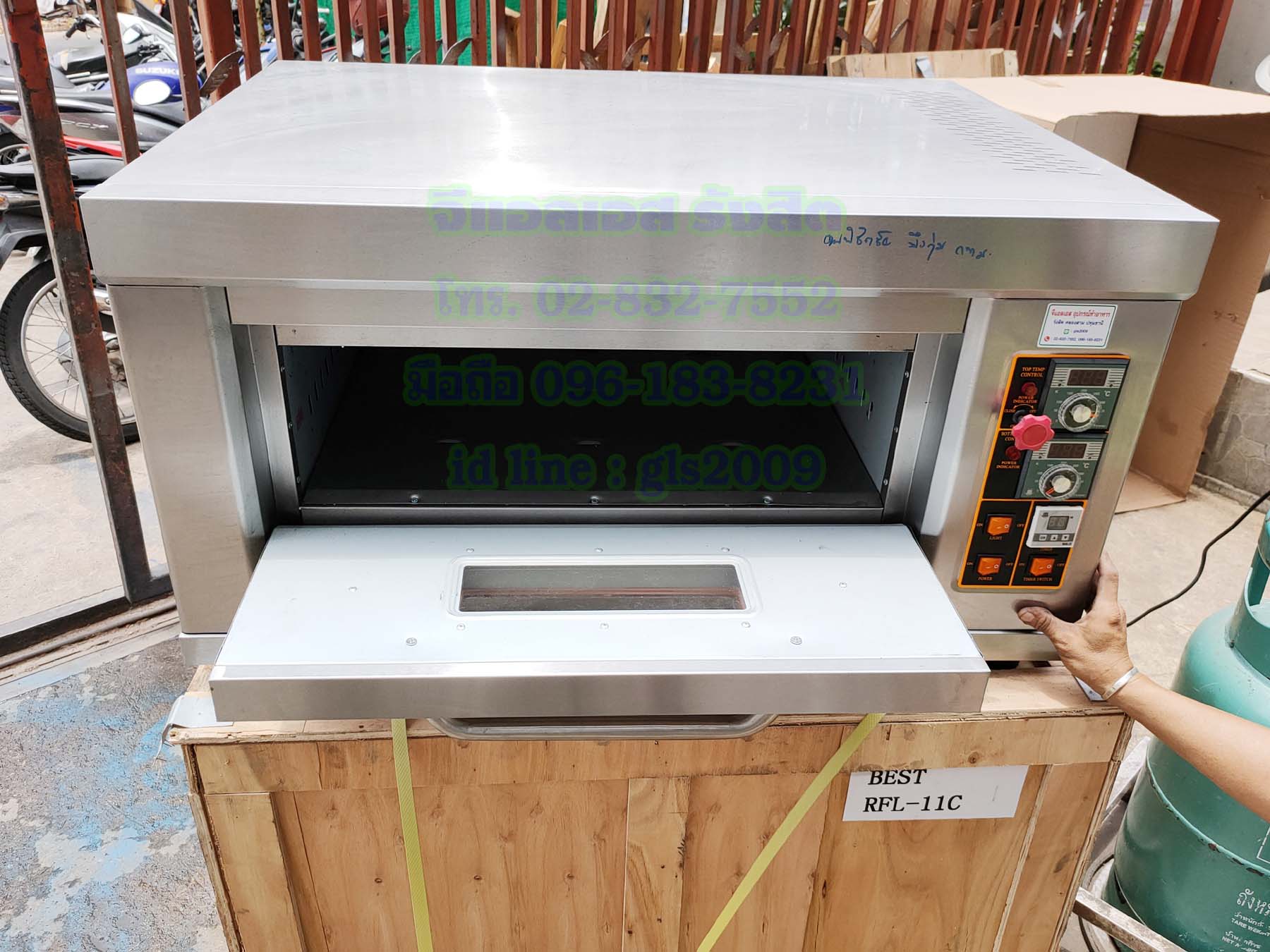 เตาอบขนมแก๊สควบคุมด้วยไฟฟ้า1ถาดใหญ่