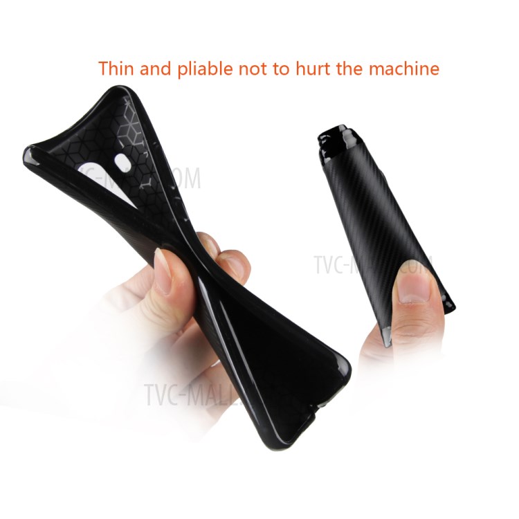 Case Huawei Mate 10 Pro / Pre-order * เคสพื้นผิวคาร์บอนไฟเบอร์ Soft TPU เคสกันกระแทก - สีดำ *