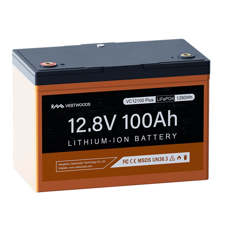 Vestwoods แบตเตอรี่ลิเธียมไอออนฟอสเฟต Lithium Iron Phosphate (LiFePO4) ความจุ 100Ah แรงดัน 12V สำหรับระบบโซล่าเซลล์ (VC12100Plus)