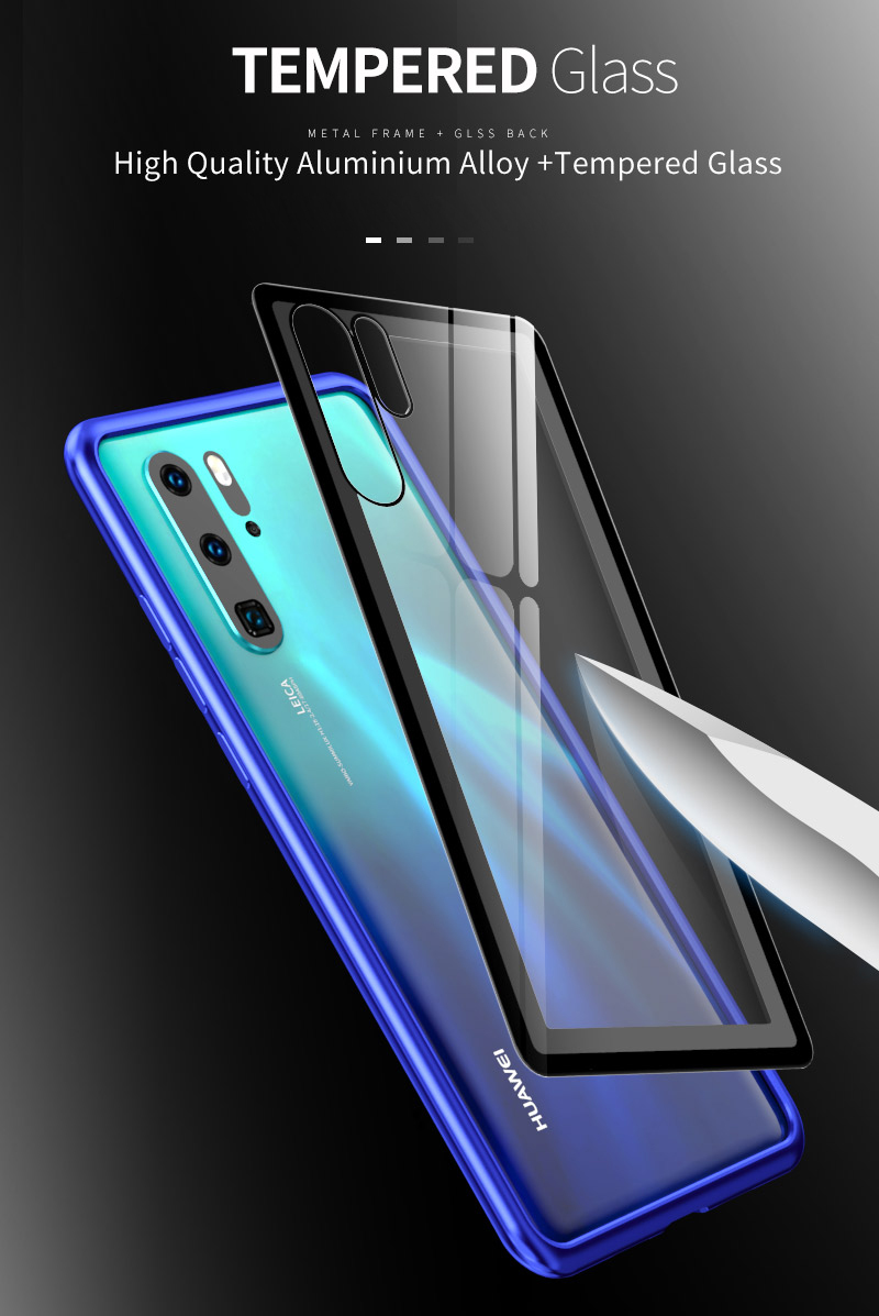 Case Huawei P30 Pro / Pre-Order * กรอบโลหะแม่เหล็ก + กระจก ครอบคลุม 360 องศา *
