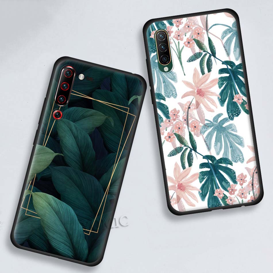 Case Lenovo Z6 Pro / Pre-Order * ใบไม้สีเขียวเขตร้อน เคสซิลิโคนพิมพ์ลาย วัสดุ: ที่มีคุณภาพสูงสีดำซิลิโคนอ่อนนุ่ม *