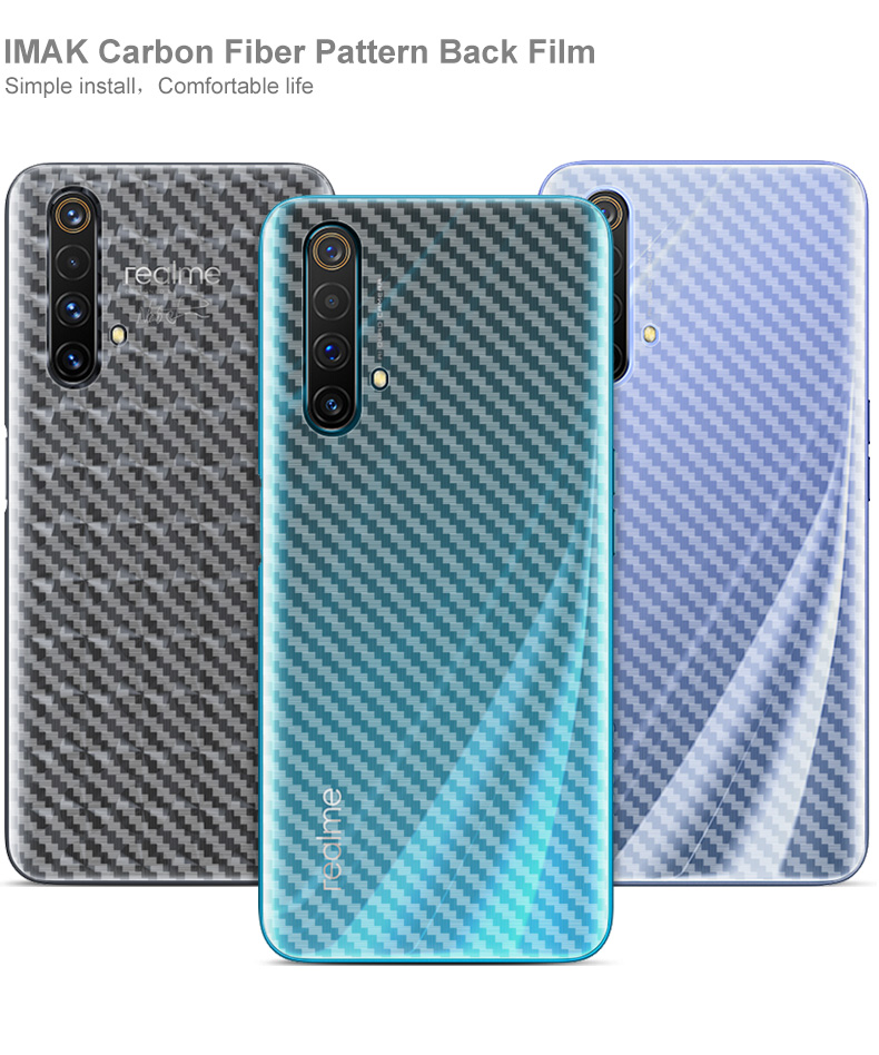 ฟิล์มกันรอยด้นหลัง Realme X50 5G / Pre-Order * IMAK ผิวคาร์บอนไฟเบอร์ป้องกันรอยขีดข่วนฝาหลัง ทำจากวัสดุ PP ที่อ่อนนุ่มและโค้งงอได้ *