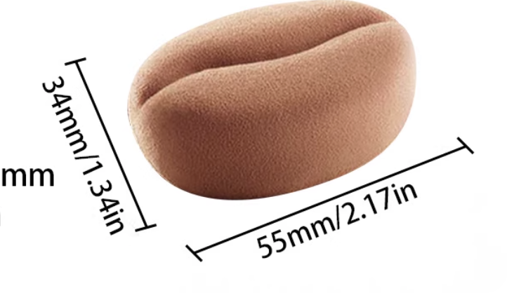 แม่พิมพ์ซิลิโคน เมล็ดกาแฟ 55 g 6 ช่อง 4.5*6.8*3 cm 005306
