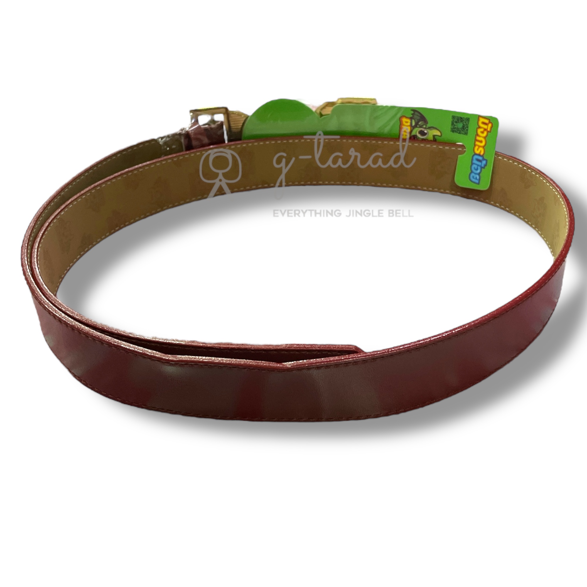 เข็มขัดนักเรียน/ลูกเสือ หัวเสือ เส้นใหญ่ มัธยม (ยาว 40-60 นิ้ว)