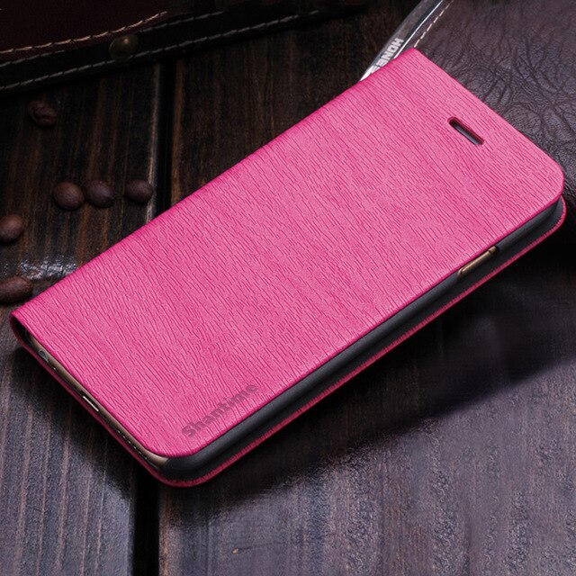 Case Lenovo A6 Note / Pre-Order * เคสลายไม้หนัง PU พลิกธุรกิจกระเป๋าสตางค์กรณีซิลิโคนอ่อนนุ่มกลับ Cove *