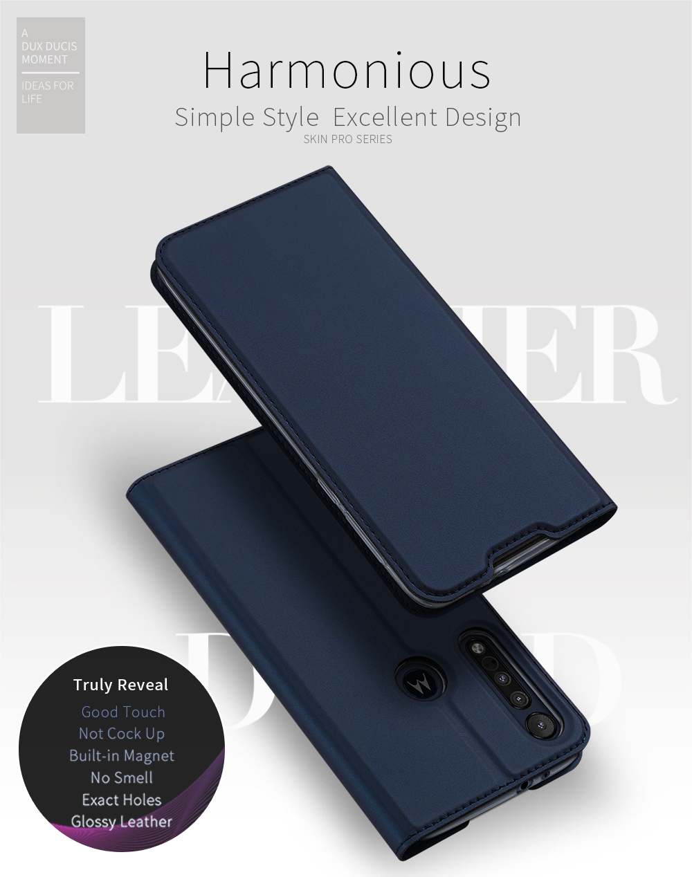 Case Motorola One Macro / Pre-order * DUX DUCIS เคส นี้มีสไตล์ธุรกิจที่เรียบง่ายและโครงสร้างที่บางเฉียบ หนัง PU มันวาว *