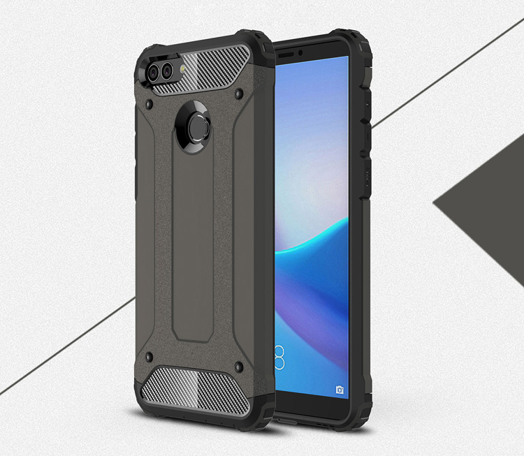 Case Huawei Y9 2018 / Pre-order * Combo แบบทนทาน พลาสติกไฮบริดและวัสดุ TPU, การป้องกัน 2 ชั้น *