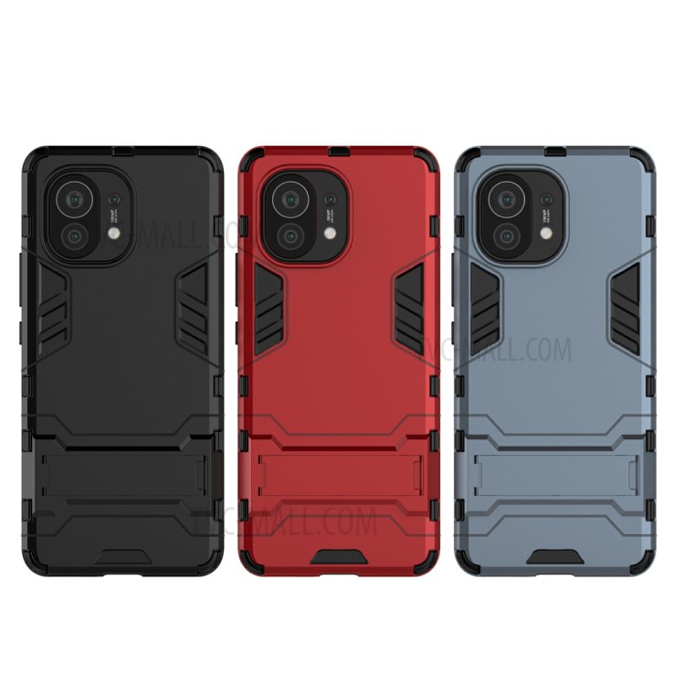 Case Xiaomi Mi 11 5G # Pre-Order * เคส 2-in-1 Plastic + TPU Combination Kickstand เคสแบบไฮบริด *