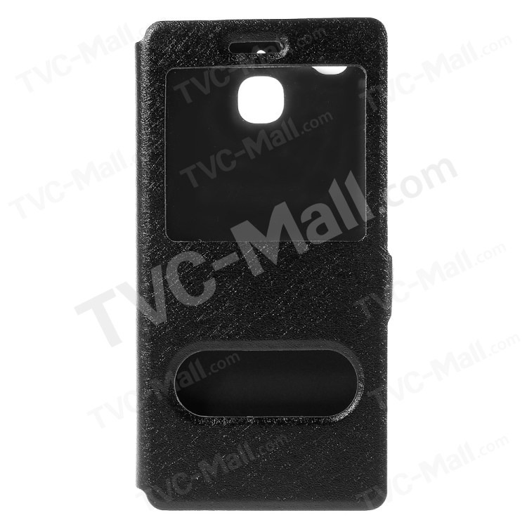 Case Huawei GR3 / Pre-order * เคสผิวหนังเหมือนผ้าไหม 2 ช่องหน้าต่าง *