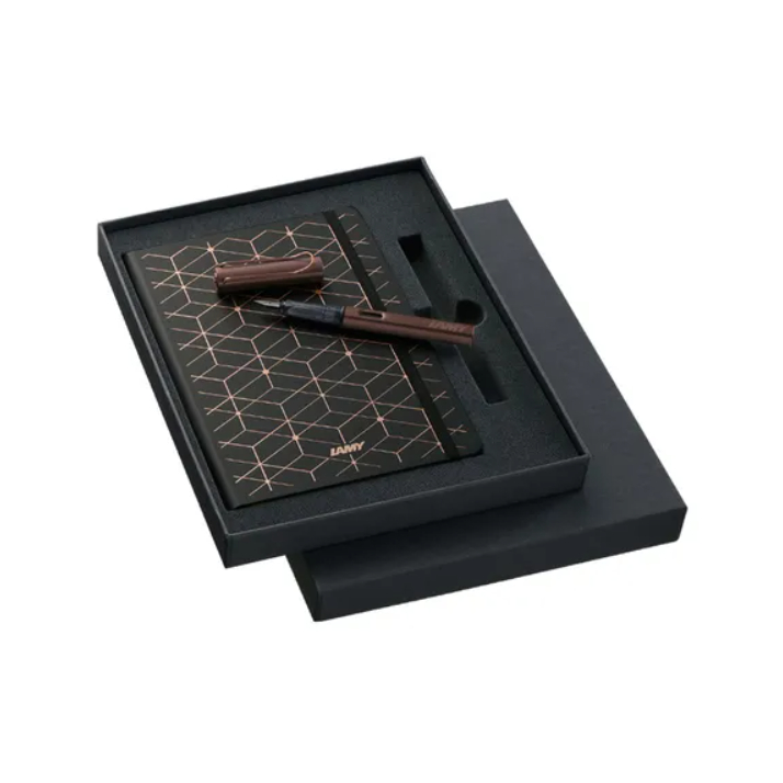 LAMY Lx Marron Fountain Pen Limited Edition 2016 & Notebook Gift Set