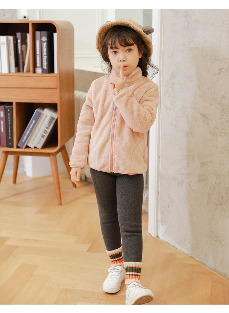 เสื้อกันหนาว ขนนุ่ม สีชมพู ไซส์ 150