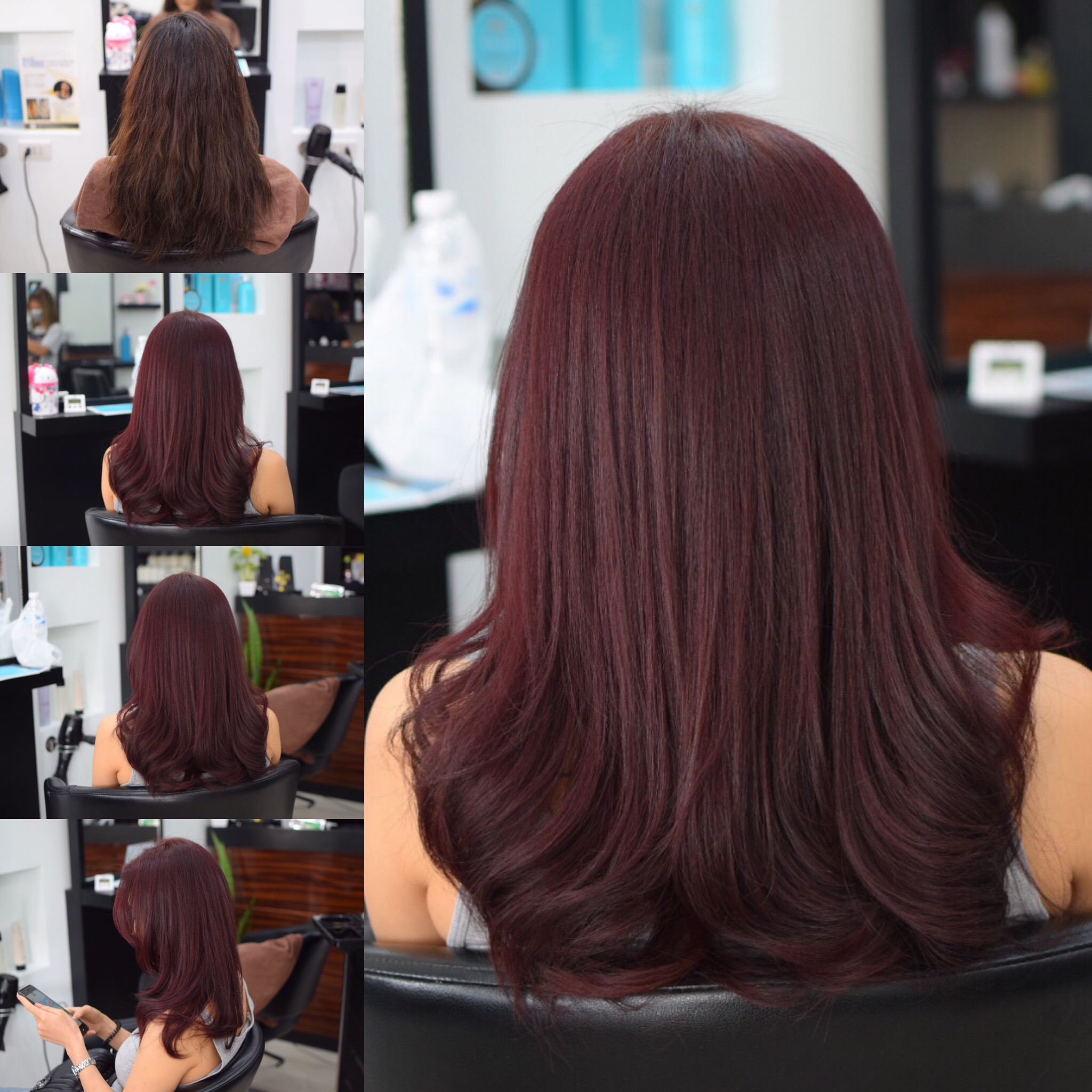 ทำสีผม โทน RED WINE