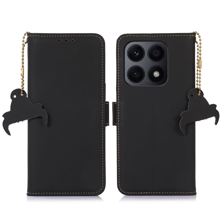 Case Honor X8a # Pre-Order * เคสบป้องกันเต็มรูปแบบขาตั้งหนังวัวแท้ RFID การปิดกั้นโทรศัพท์ Flip Wallet Cover *