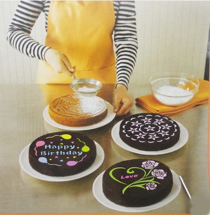 BAK128 แผ่นตกแต่งทำลาย DIY กุหลาบ love , Happy Birthday และดาว ชุด 3 ชิ้น