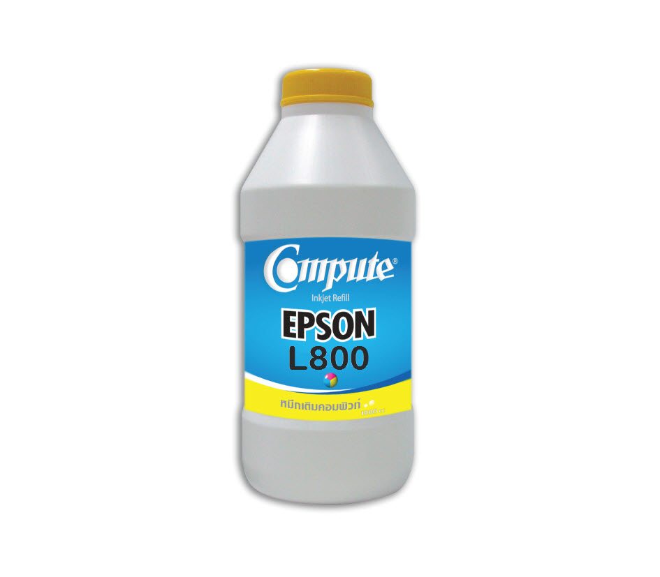น้ำหมึกเติม (Refill Inkjet) คอมพิวท์ For EPSON L100/200/800 Yellow 1000CC สีเหลือง
