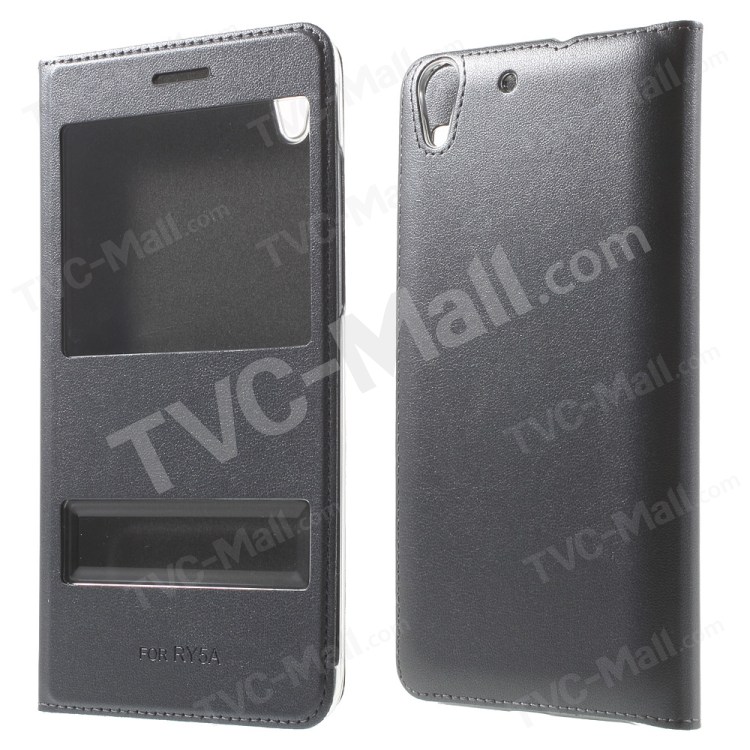 Case Huawei Y6ii / Pre-order * เคสหน้าต่างคู่ หนัง PUที่มีคุณภาพสูง *